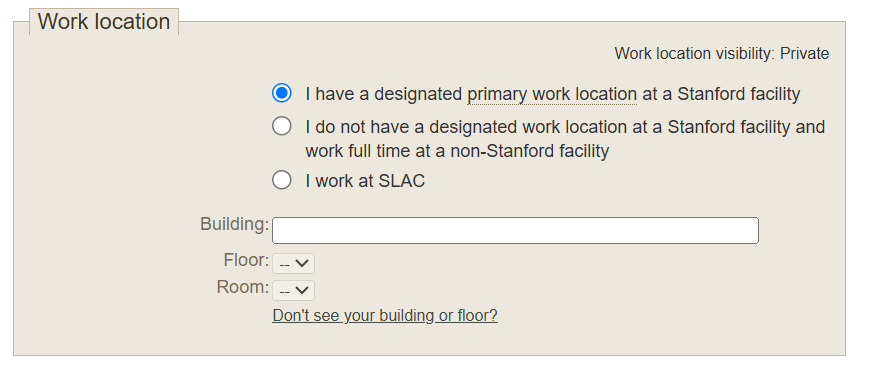 SYou work address and work location
