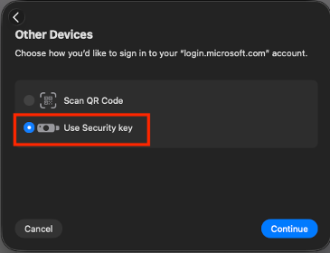 select security key