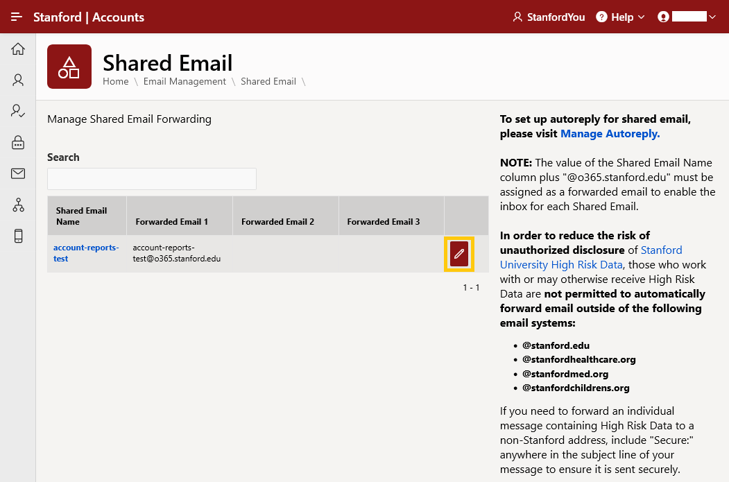 Share Email option shown with the Edit button highlighted.