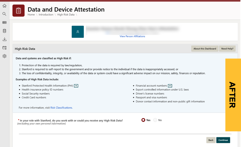 MyDevices High Risk Yes Button