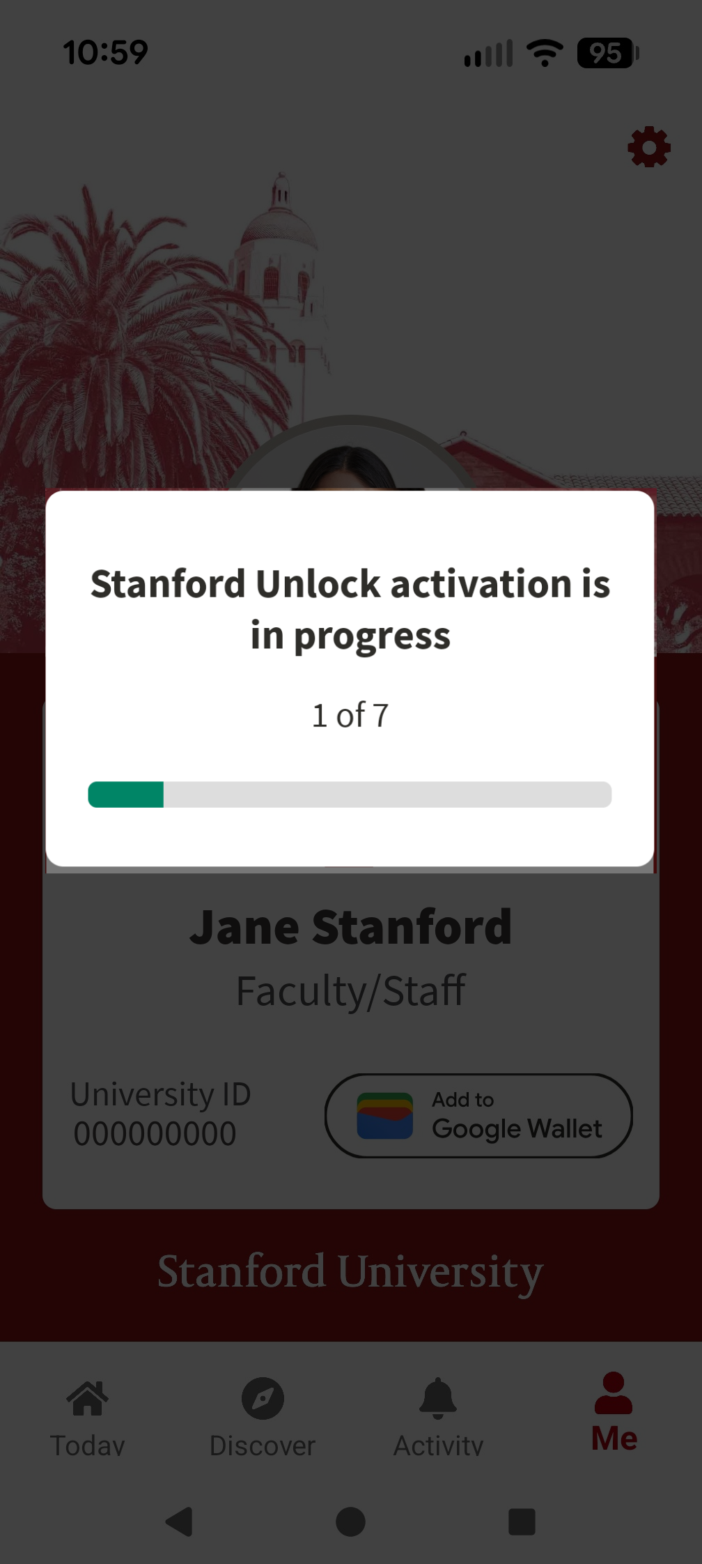 Activation in progress.