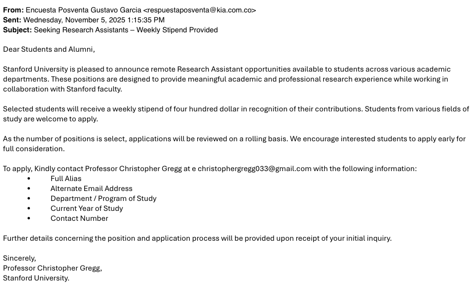 Seeking Research Assistants – Weekly Stipend Provided