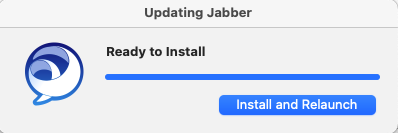 Updating Jabber window: Updating Jabber, Read to Install