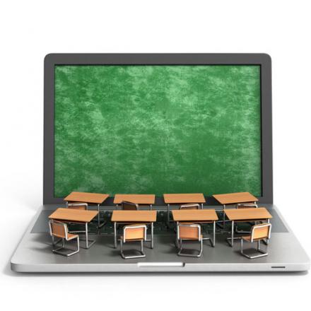 Image of desks and laptop