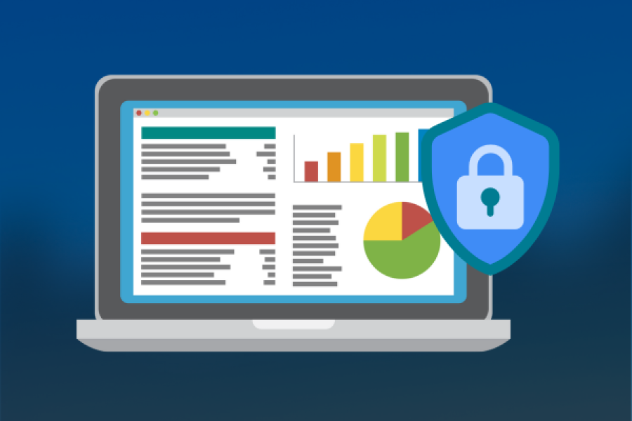 graphic image depicting protect data in smartsheet