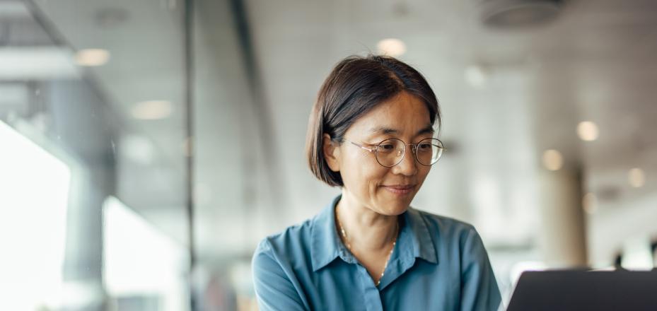 Image of woman using her laptop