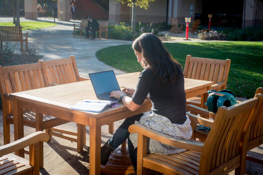 Person using laptop